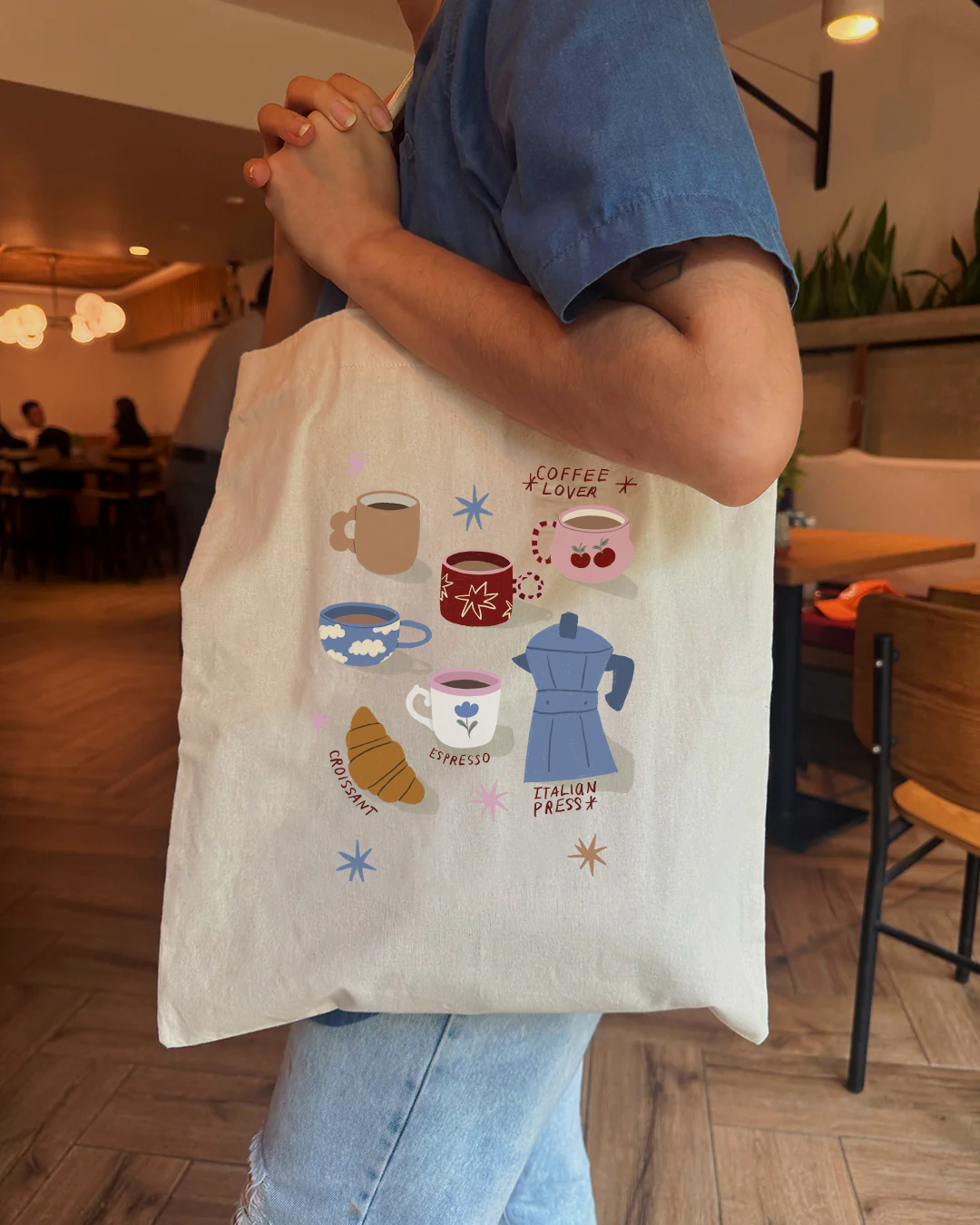TOTE BAG COFFEE CUPS