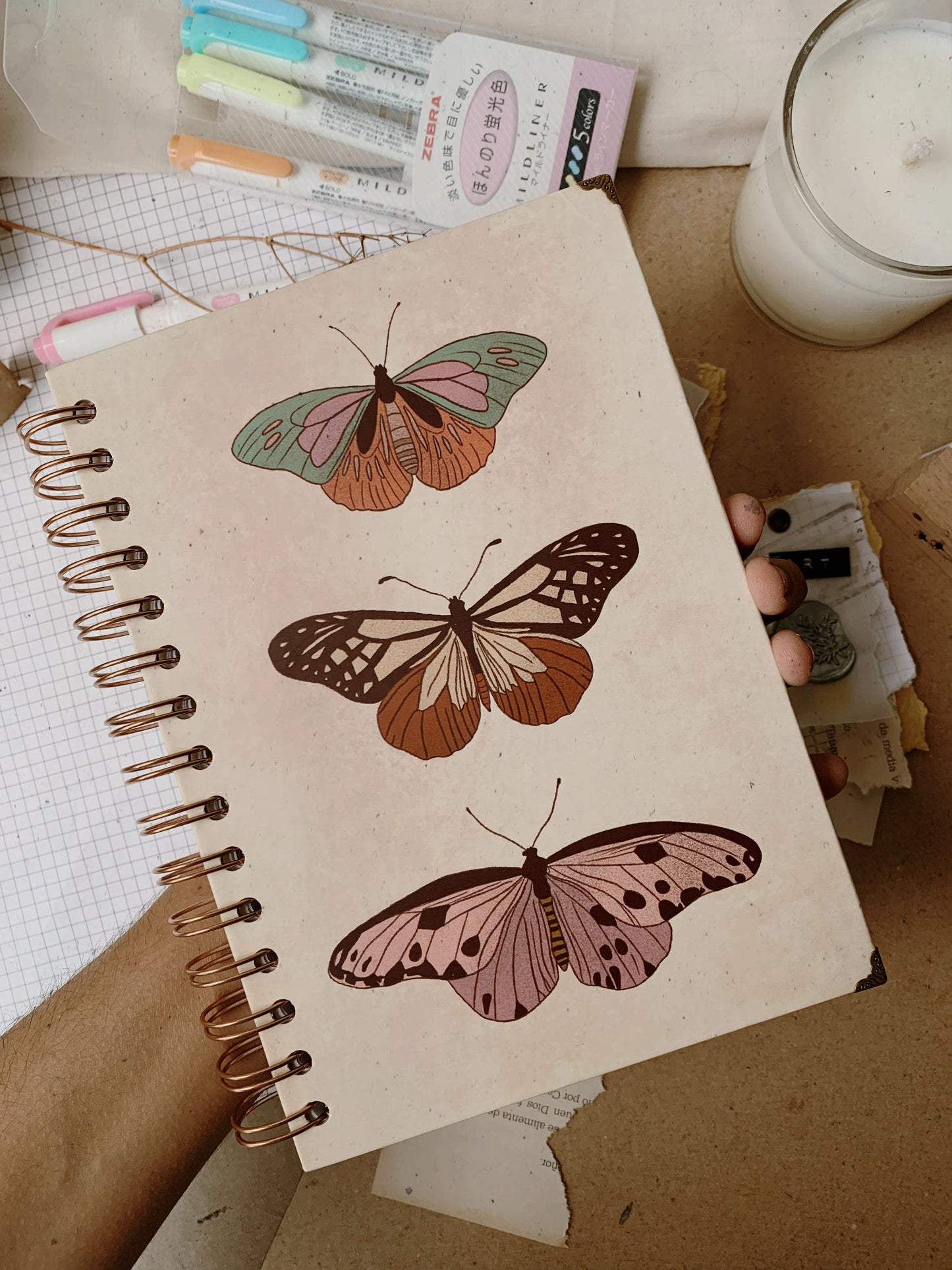 CUADERNO MARIPOSA VINTAGE
